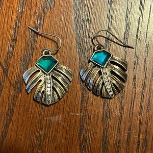 Palm Tree Leaf Earrings and Necklace